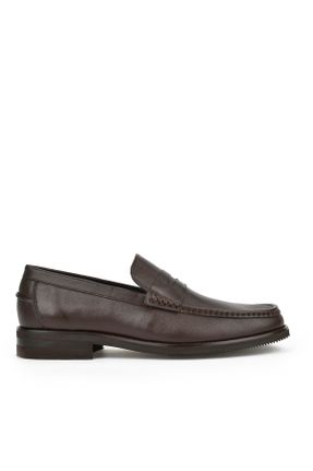 کفش کلاسیک قهوه ای مردانه چرم طبیعی پاشنه کوتاه ( 4 - 1 cm ) کد 639511088