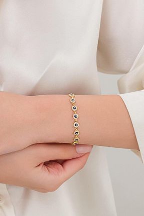 دستبند نقره طلائی زنانه 925 عیار Tmt Silver - کد 836083719