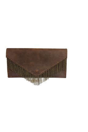 کیف دستی قهوه ای زنانه ابعاد کوچک TOLEATHER - کد 370334062