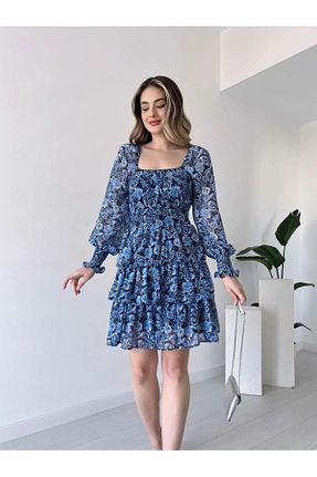 لباس آبی زنانه بافتنی HARMONY GLOBAL - کد 836133824