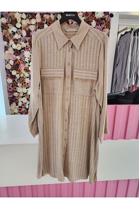 پیراهن بژ زنانه رگولار SEÇİL - کد 836217641