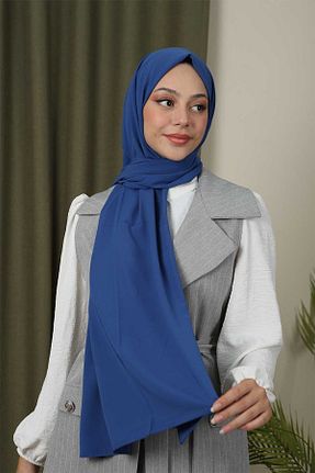 شال سرمه ای زنانه ابریشم Trablus - کد 770131660