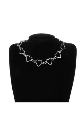 گردنبند جواهر متالیک زنانه استیل ضد زنگ کد 316497515