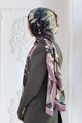 شال بنفش زنانه Medine İpeği Vissona - کد 836256831