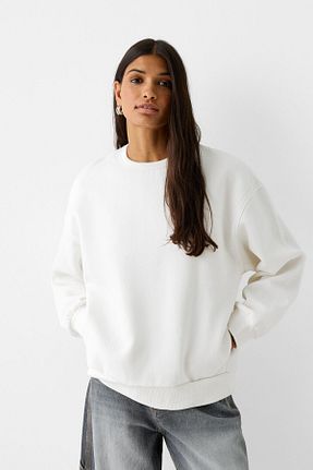 سوئیشرت قرمز زنانه ساده Bershka - کد 836310853
