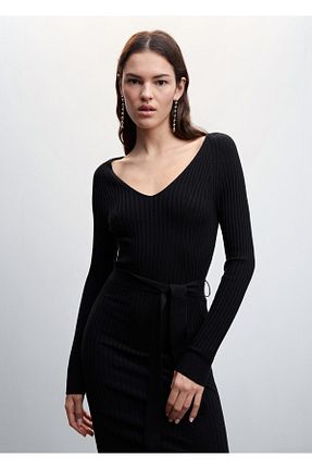 لباس مشکی زنانه بافتنی MANGO - کد 812520299