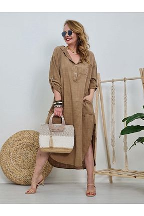 لباس قهوه ای زنانه بافتنی AYASOFYA OTANTIK - کد 764647510