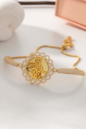 دستبند نقره طلائی زنانه کد 800378161