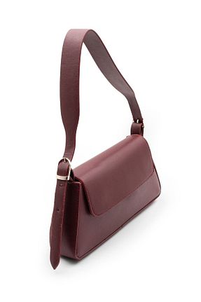 کیف دوشی زرشکی زنانه چرم مصنوعی WORK BAG - کد 834652242