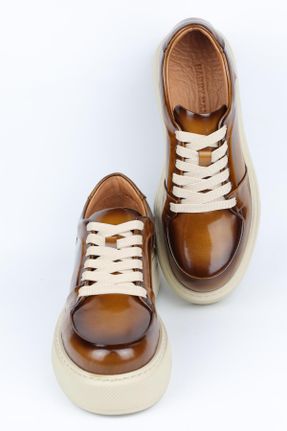 کفش کژوال قهوه ای مردانه چرم طبیعی پاشنه کوتاه ( 4 - 1 cm ) پاشنه ساده کد 822692547