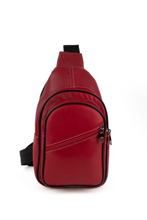 کیف دوشی قرمز زنانه چرم طبیعی کد 794410503