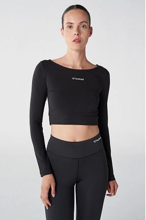 سوئیشرت اسپرت مشکی زنانه یقه دوچرخه hummel - کد 836170400