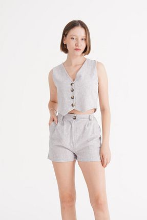 ست بالاتنه و پائین تنه طوسی زنانه بافتنی Hipo Trend - کد 836176161