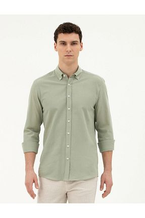پیراهن سبز مردانه رگولار Pierre Cardin - کد 836208982