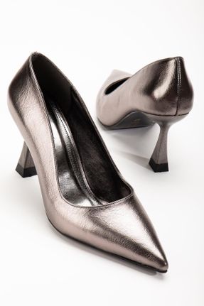 کفش استایلتو طلائی پاشنه نازک پاشنه متوسط ( 5 - 9 cm ) کد 836217616