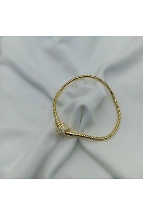 دستبند استیل (فولاد) طلائی زنانه استیل (فولاد) AWDOY - کد 829174884