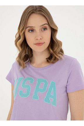 تیشرت زرشکی زنانه رگولار U.S. Polo Assn. - کد 829372402