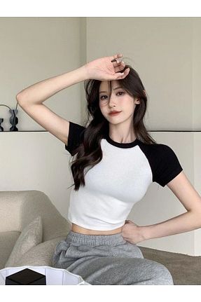 بادی سفید زنانه یقه دوچرخه Köstebek - کد 824135214