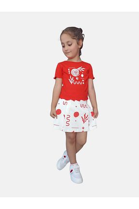 ست بالاتنه و پائین تنه قرمز بچه گانه بافتنی DMB BOYS & GIRLS - کد 834281114
