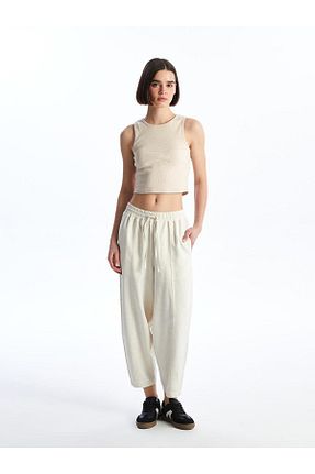 شلوار بژ زنانه کتان LC Waikiki - کد 835797200