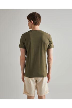 تی شرت سبز مردانه رگولار یقه گرد تکی بیسیک کد 299308973