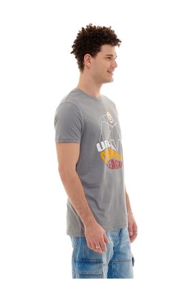 تی شرت طوسی مردانه رگولار پنبه (نخی) کد 789246432