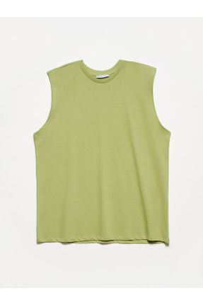 تی شرت سبز زنانه رگولار یقه گرد تکی کد 739094143