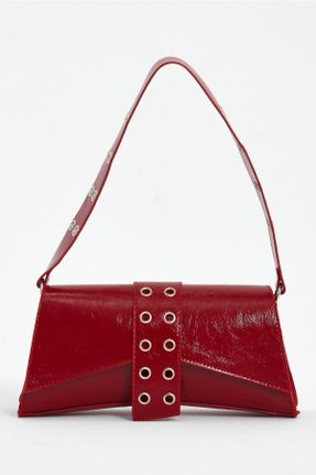 کیف دوشی قرمز زنانه چرم مصنوعی کد 674501660