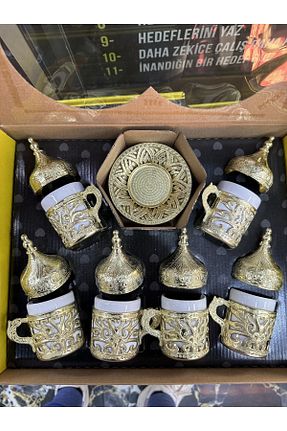 فنجان قهوه طلائی پرسلن 6 نفره 90 ml کد 793567849