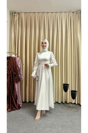 لباس مجلسی سفید زنانه اسلیم بدون آستر کد 836032578