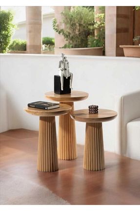 میز عسلی قهوه ای چوب Simillo Home&Living - کد 836024483
