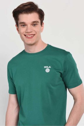 تی شرت سبز مردانه رگولار یقه گرد تکی کد 308690537