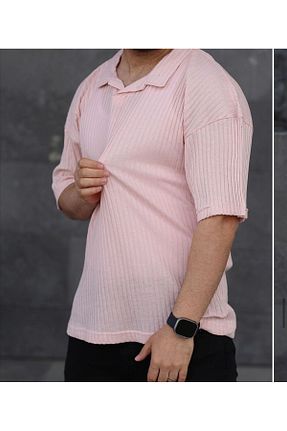 تیشرت صورتی مردانه رگولار EKZMODA - کد 836075993