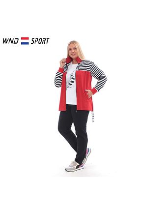ست گرمکن سایز بزرگ قرمز زنانه پنبه ای WND SPORT - کد 700756616