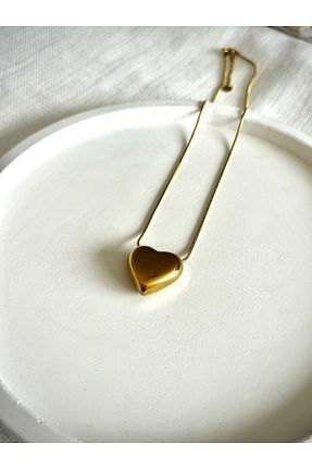 گردنبند استیل ( فولاد ) طلائی زنانه استیل (فولاد) DEMOKAN - کد 836099720