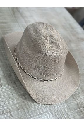 کلاه بژ زنانه حصیر AYSBUTK - کد 744567039