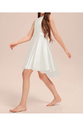 لباس مجلسی و فارغ التحصیلی نباتی بچه گانه ساتن nsmkidslife - کد 836177435