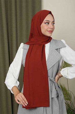 شال نارنجی زنانه ابریشم Trablus - کد 770131653