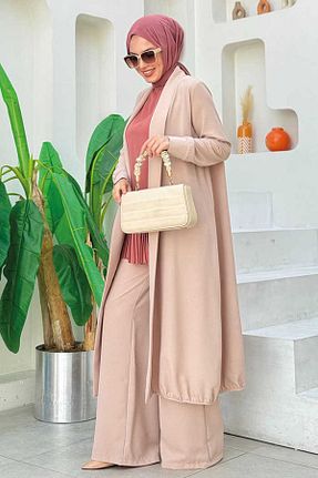 ست بالاتنه و پائین تنه حجاب طوسی زنانه رگولار Bym Fashion - کد 836301506