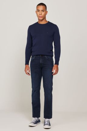 شلوار جین آبی مردانه پاچه ساده کد 91684069