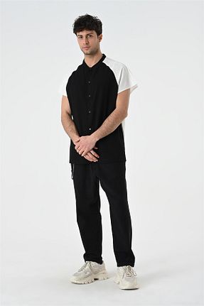 پیراهن مشکی مردانه رگولار Rocqerx - کد 699317966