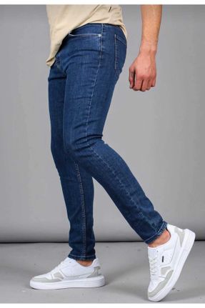 شلوار جین آبی مردانه پاچه تنگ پنبه (نخی) اسلیم پوشاک ورزشی کد 825820317