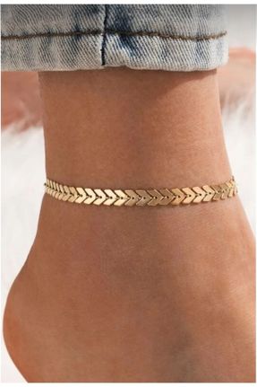 خلخال جواهری طلائی زنانه فولاد ( استیل ) کد 732345897