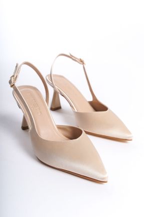 کفش پاشنه بلند کلاسیک بژ زنانه پاشنه نازک PU پاشنه متوسط ( 5 - 9 cm ) کد 806162885