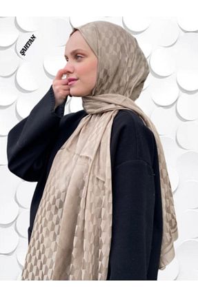 روسری قهوه ای پنبه ای ŞahTan - کد 818230789