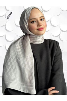 روسری طوسی پنبه ای ŞahTan - کد 818234351