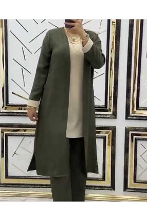 ست بالاتنه و پائین تنه حجاب سبز زنانه Relaxed MODAHANNE - کد 836463540