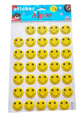 استیکر دیوار زرد 1 پارچه Modellino - کد 836424339