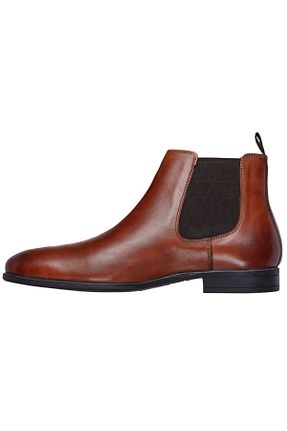 کفش کژوال قهوه ای مردانه چرم خالص Skechers - کد 836509022