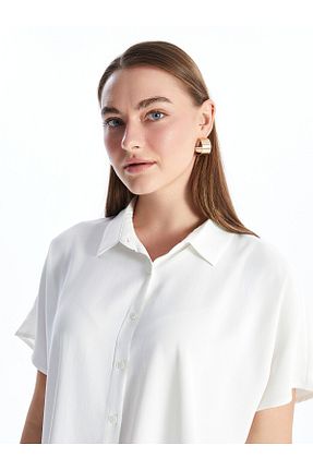 پیراهن نباتی زنانه اورسایز LC Waikiki - کد 836556516